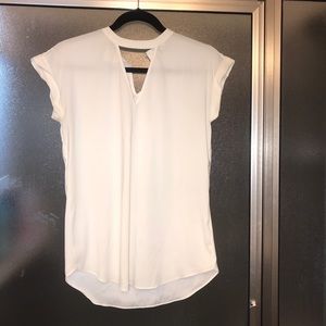 White keyhole blouse